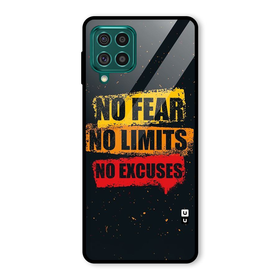 No Fear No Limits Glass Back Case for Galaxy F62