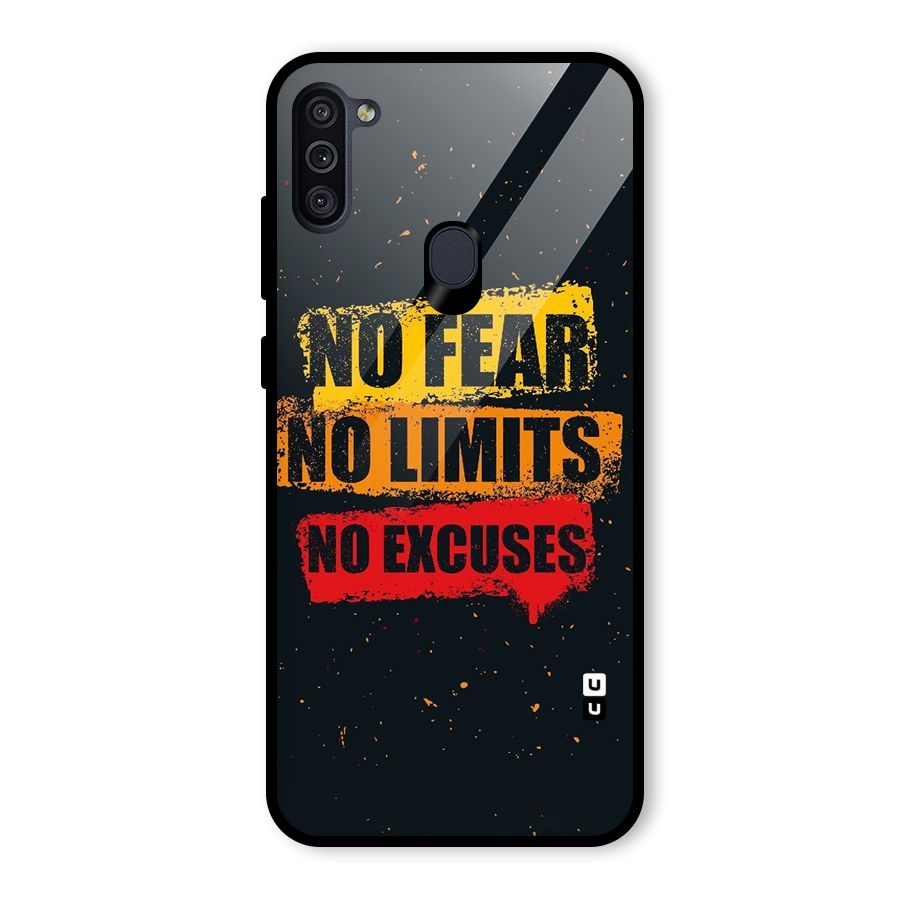 No Fear No Limits Glass Back Case for Galaxy M11