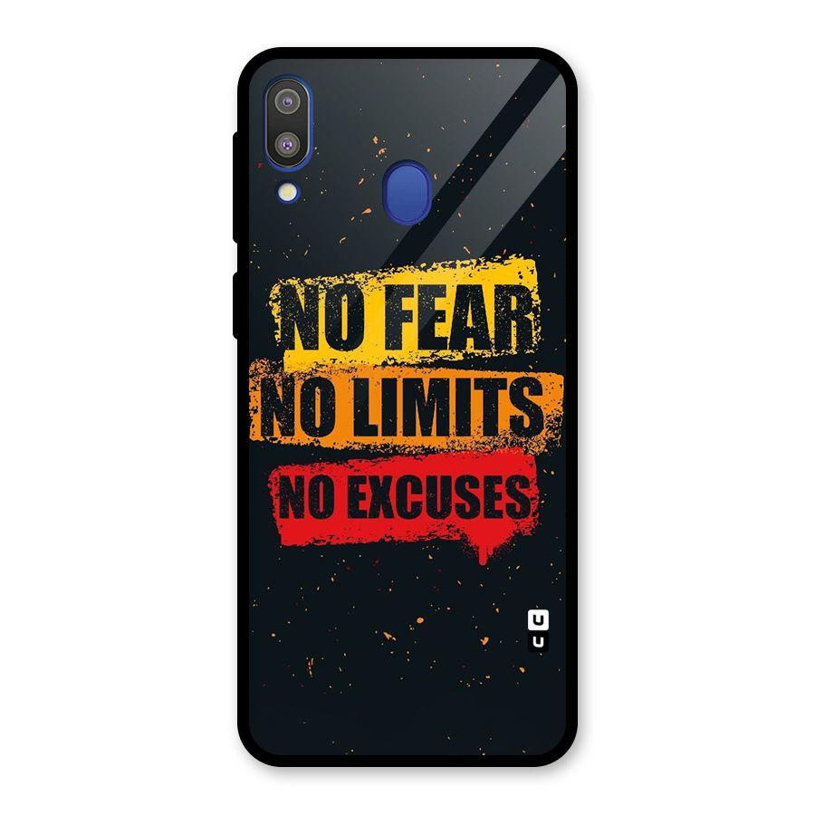 No Fear No Limits Glass Back Case for Galaxy M20
