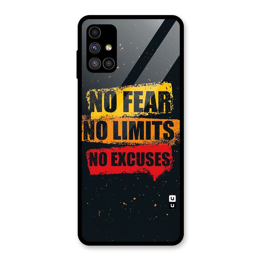 No Fear No Limits Glass Back Case for Galaxy M51