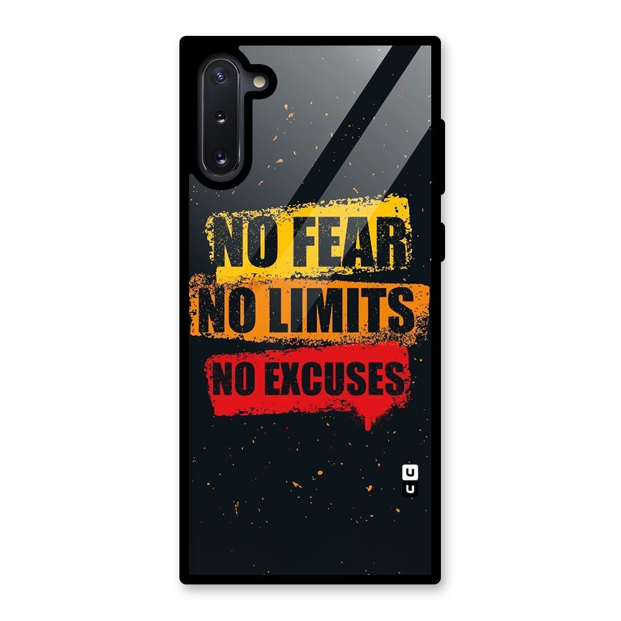 No Fear No Limits Glass Back Case for Galaxy Note 10