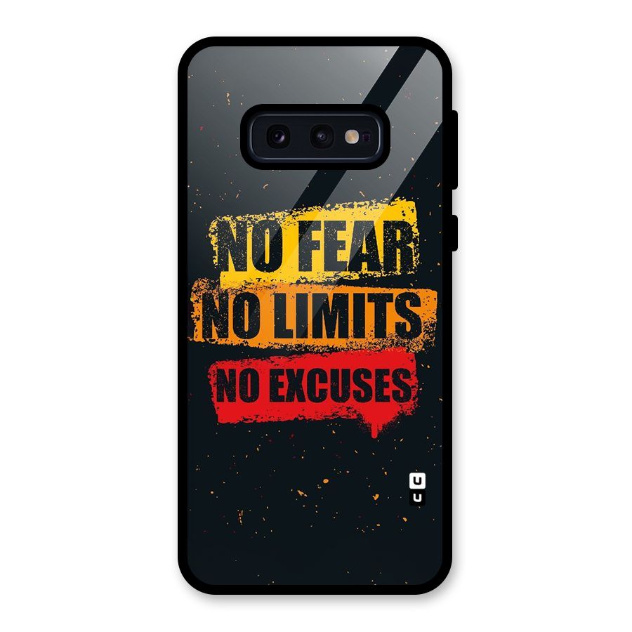 No Fear No Limits Glass Back Case for Galaxy S10e