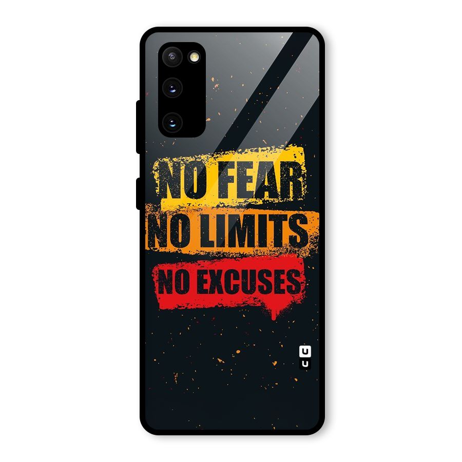 No Fear No Limits Glass Back Case for Galaxy S20 FE 5G