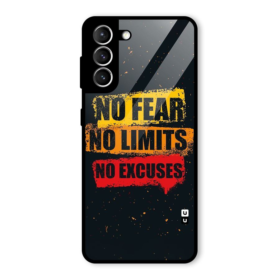 No Fear No Limits Glass Back Case for Galaxy S21 5G