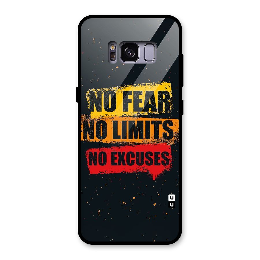 No Fear No Limits Glass Back Case for Galaxy S8