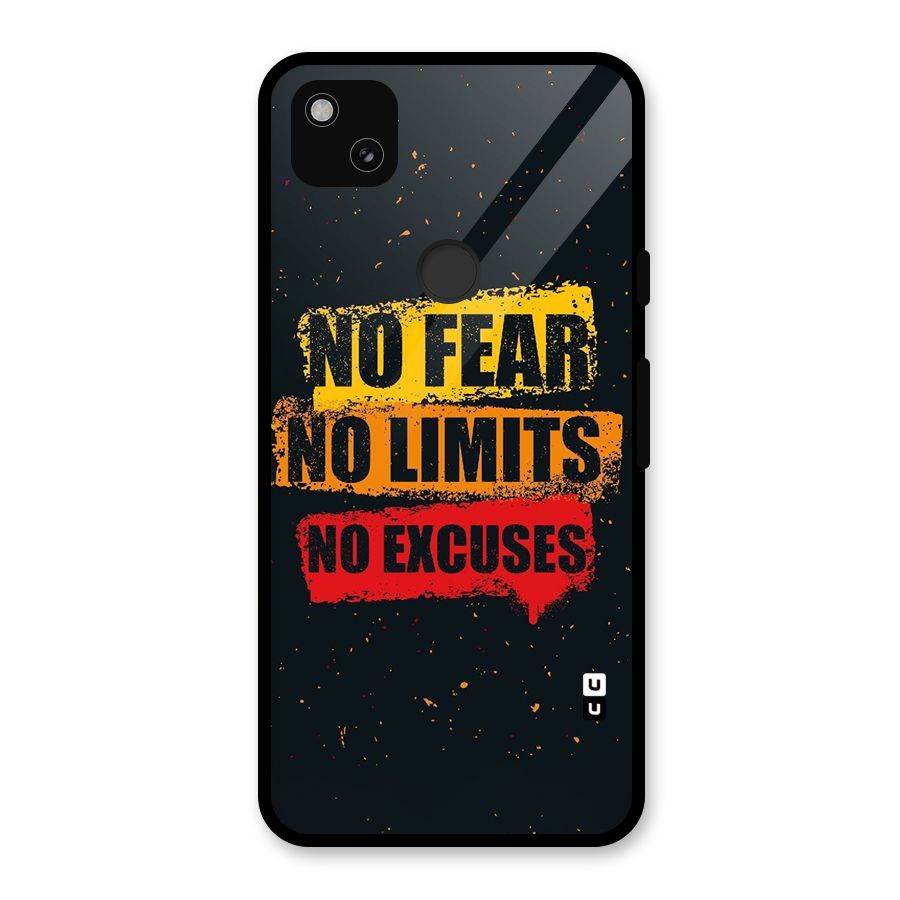 No Fear No Limits Glass Back Case for Google Pixel 4a
