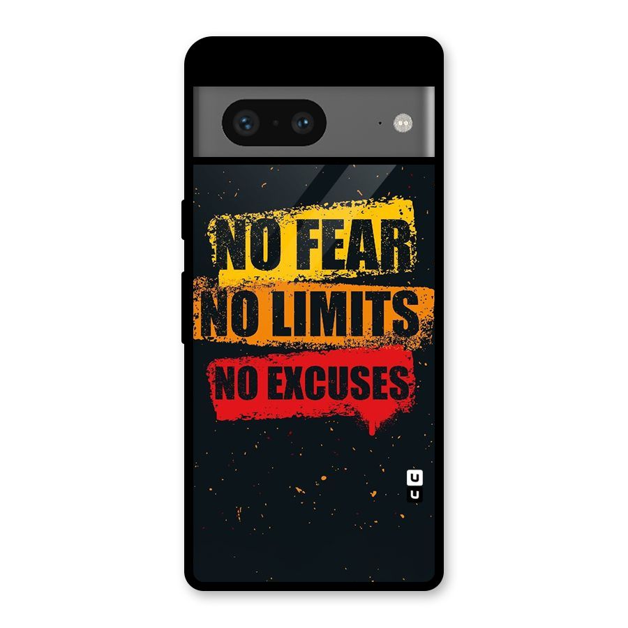 No Fear No Limits Glass Back Case for Google Pixel 7