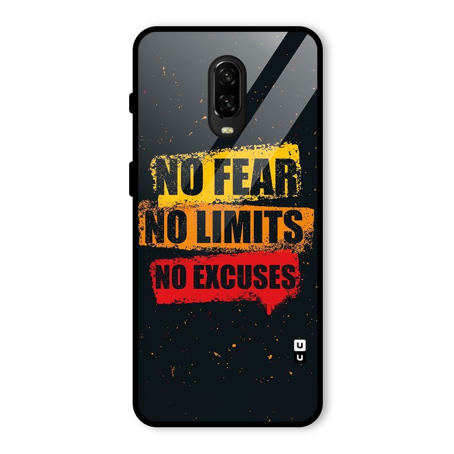No Fear No Limits Glass Back Case for OnePlus 6T