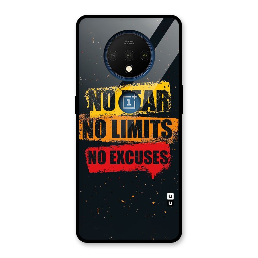 No Fear No Limits Glass Back Case for OnePlus 7T