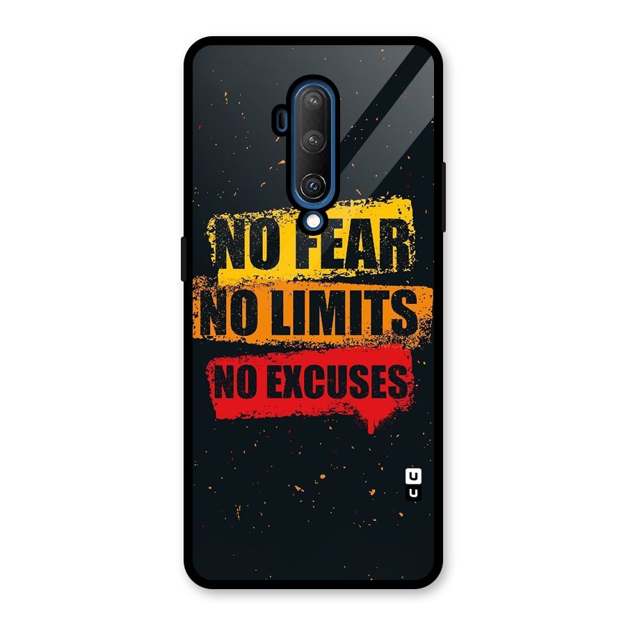 No Fear No Limits Glass Back Case for OnePlus 7T Pro