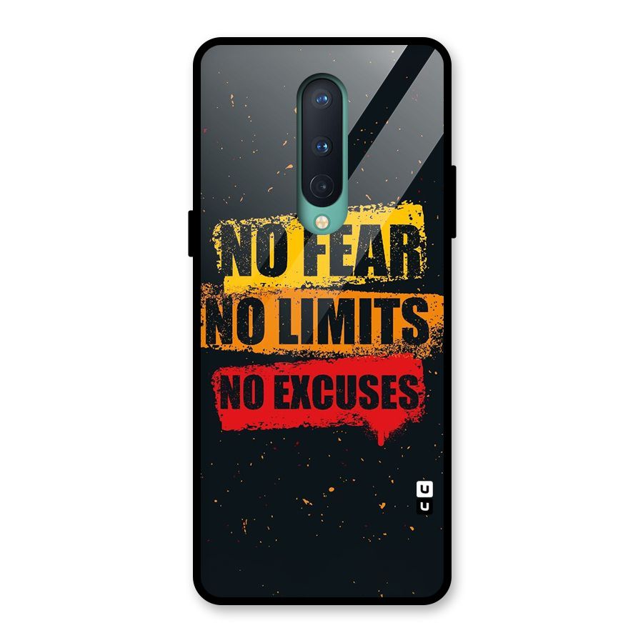 No Fear No Limits Glass Back Case for OnePlus 8