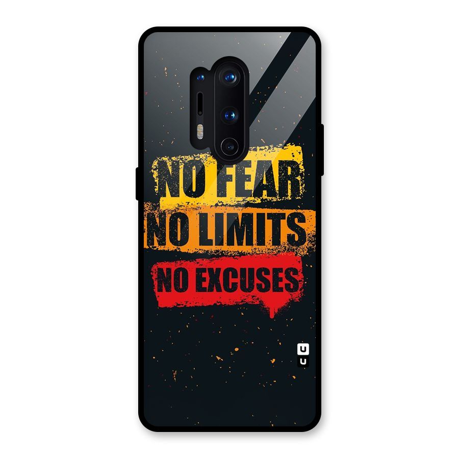 No Fear No Limits Glass Back Case for OnePlus 8 Pro