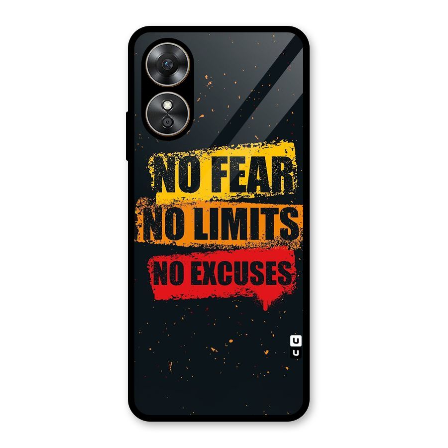 No Fear No Limits Glass Back Case for Oppo A17