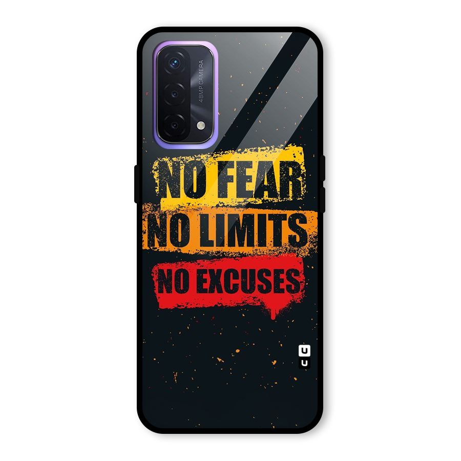 No Fear No Limits Glass Back Case for Oppo A74 5G