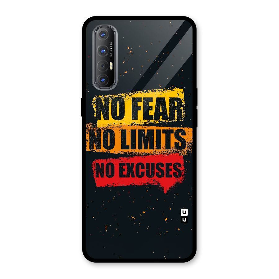 No Fear No Limits Glass Back Case for Oppo Reno3 Pro