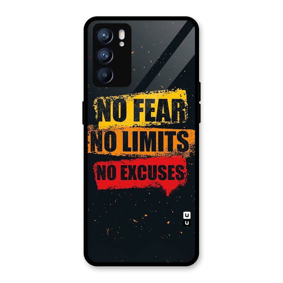 No Fear No Limits Glass Back Case for Oppo Reno6 5G