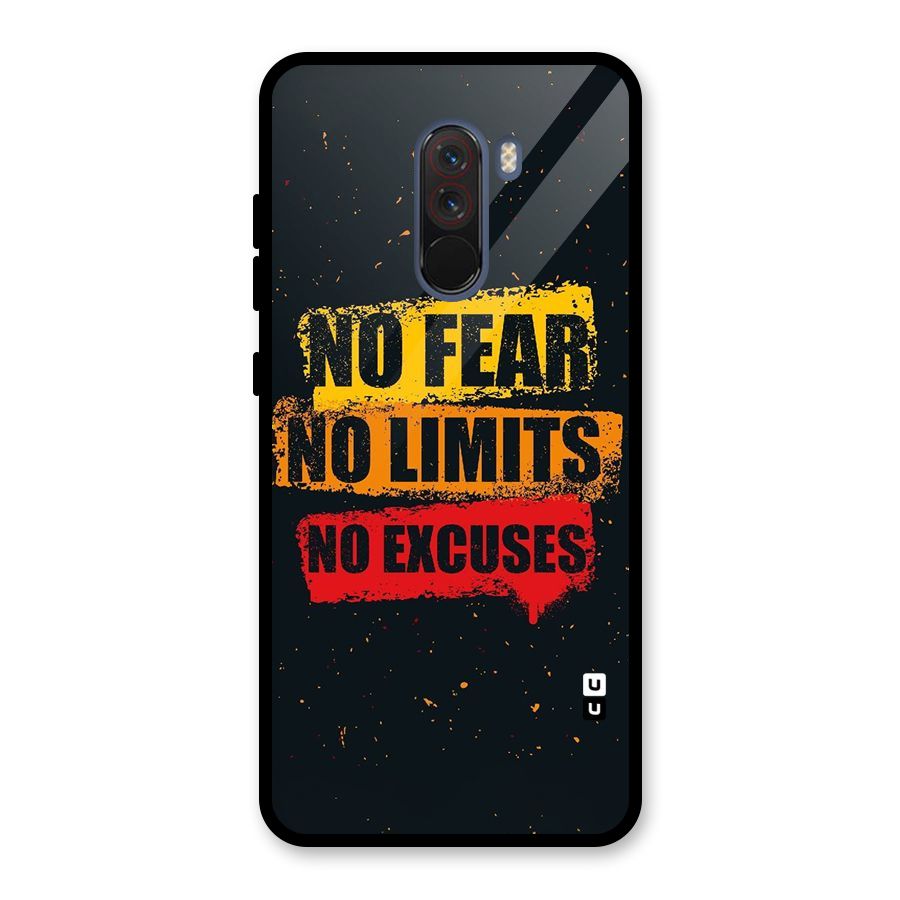 No Fear No Limits Glass Back Case for Poco F1