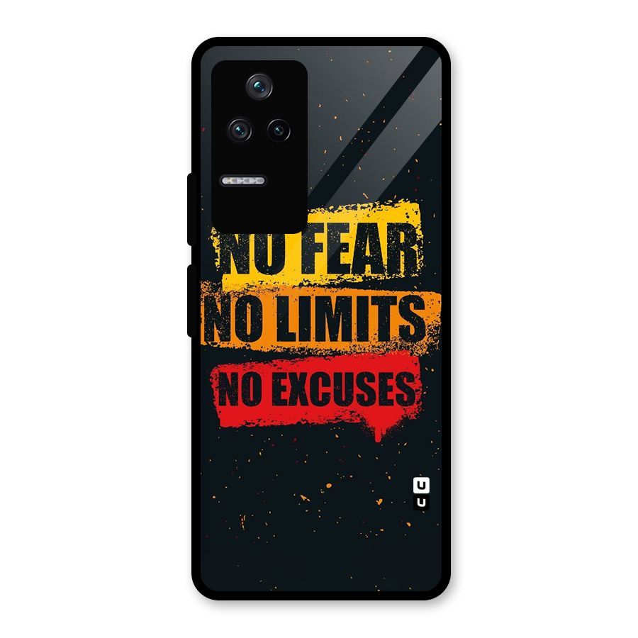 No Fear No Limits Glass Back Case for Poco F4 5G