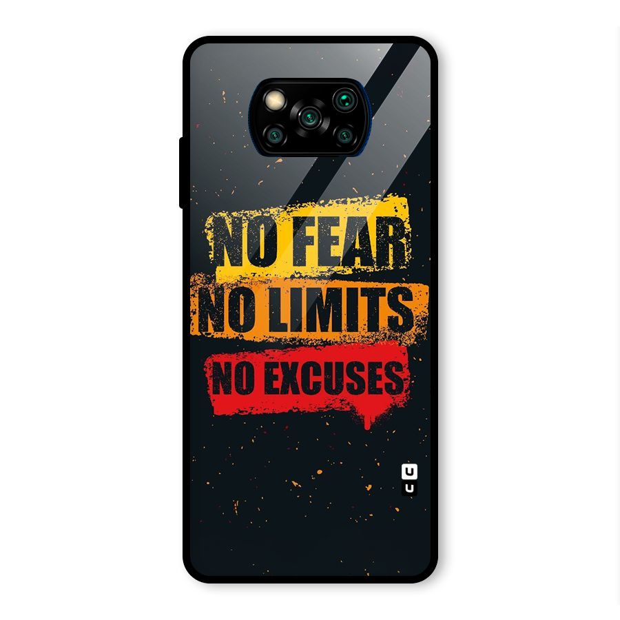 No Fear No Limits Glass Back Case for Poco X3 Pro