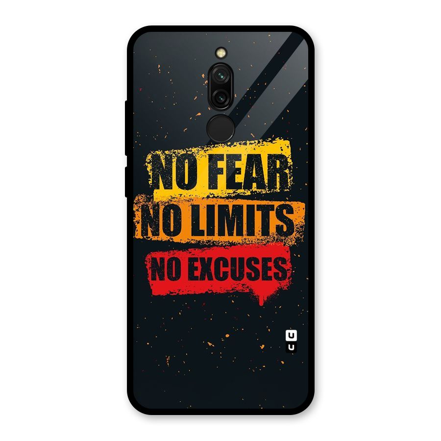 No Fear No Limits Glass Back Case for Redmi 8