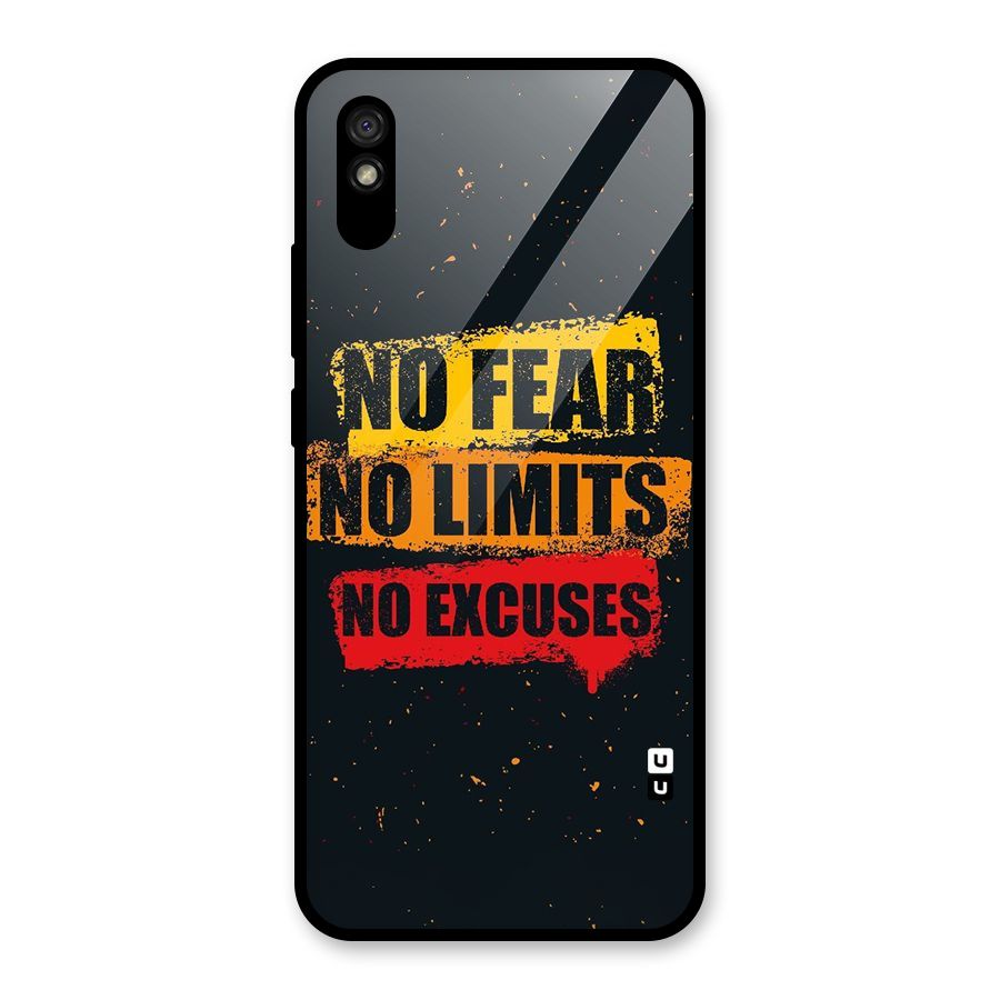 No Fear No Limits Glass Back Case for Redmi 9A