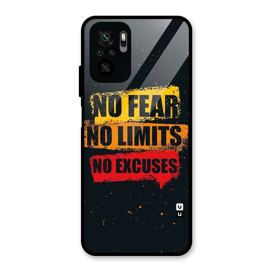 No Fear No Limits Glass Back Case for Redmi Note 10