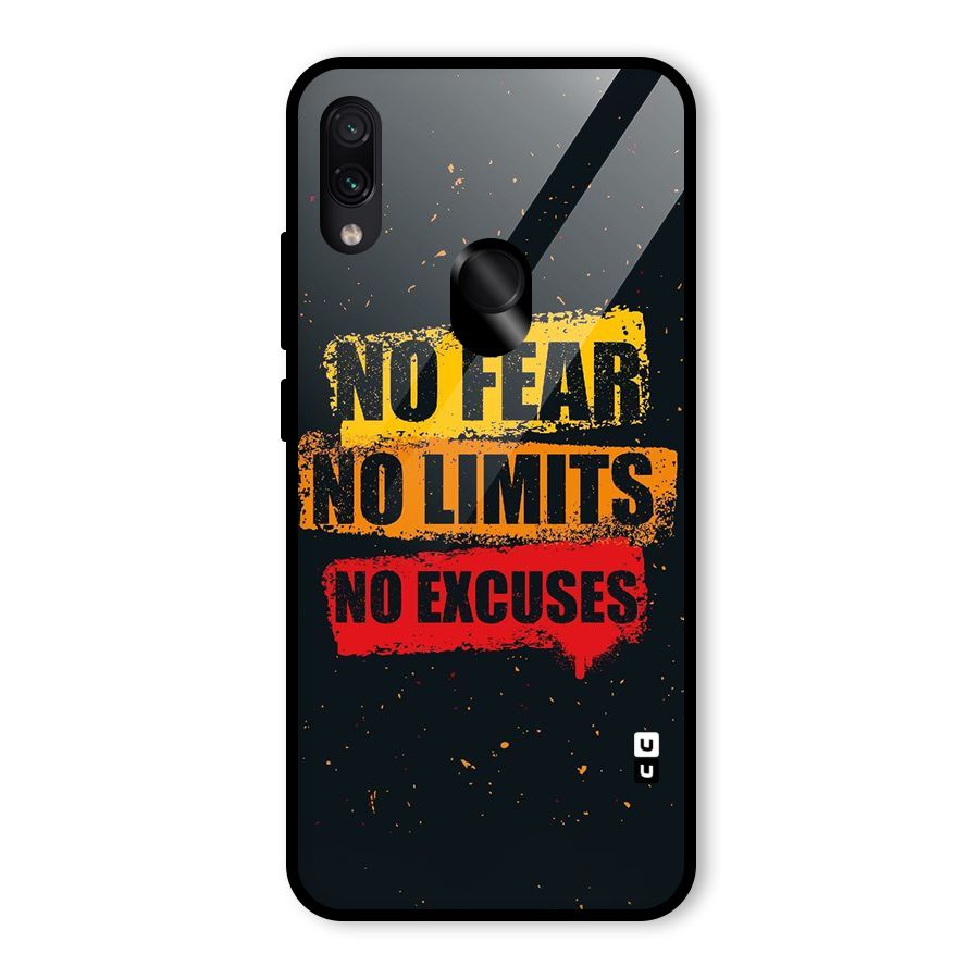 No Fear No Limits Glass Back Case for Redmi Note 7