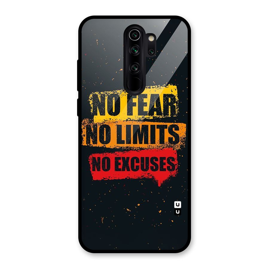No Fear No Limits Glass Back Case for Redmi Note 8 Pro