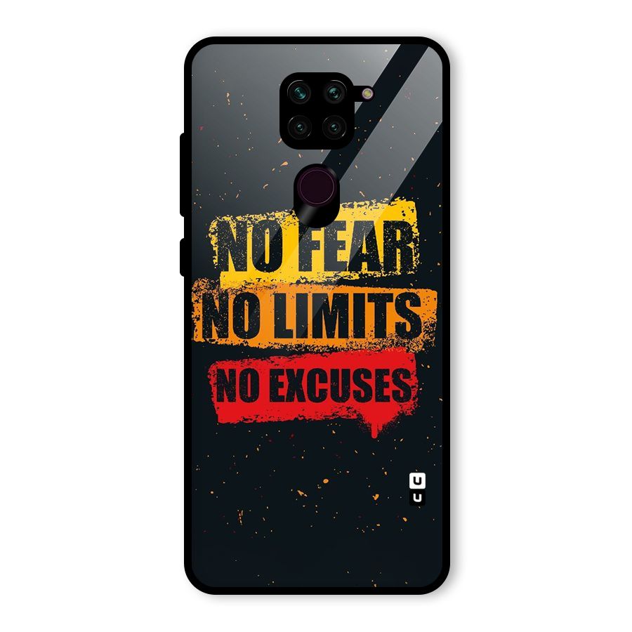No Fear No Limits Glass Back Case for Redmi Note 9
