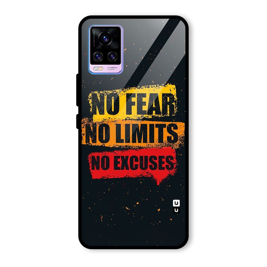 No Fear No Limits Glass Back Case for Vivo V20 Pro