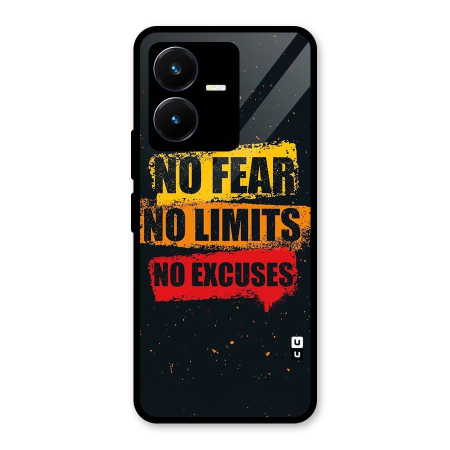 No Fear No Limits Glass Back Case for Vivo Y22