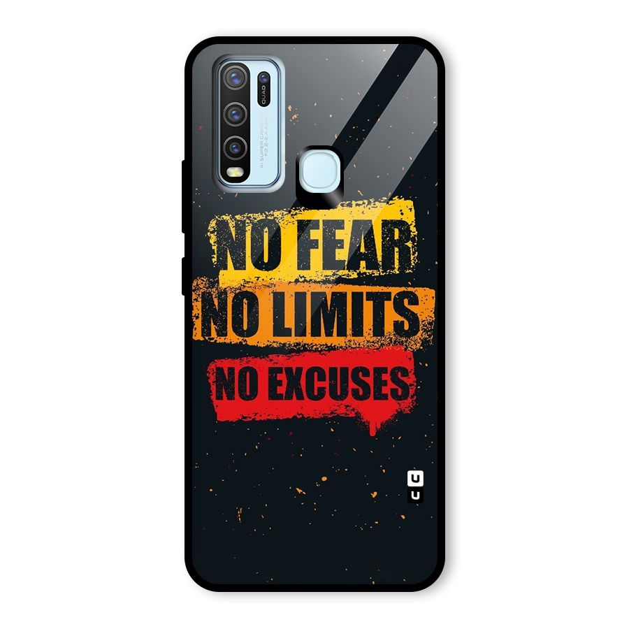 No Fear No Limits Glass Back Case for Vivo Y30