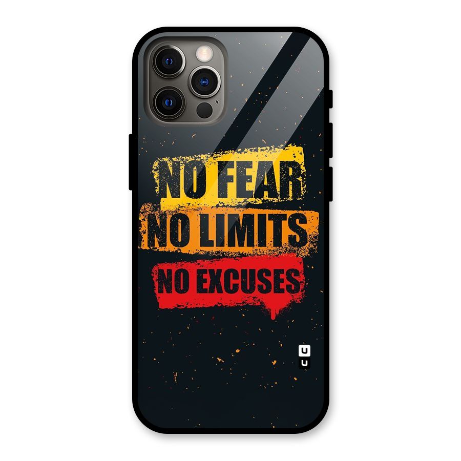 No Fear No Limits Glass Back Case for iPhone 12 Pro