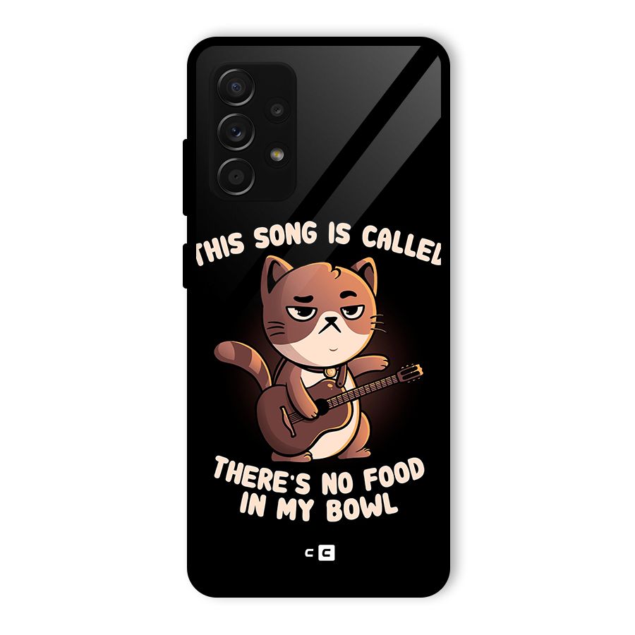 No Food in My Bowl Cat Glass Back Case for Galaxy A53 5G