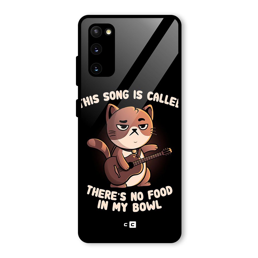 No Food in My Bowl Cat Glass Back Case for Galaxy S20 FE 5G