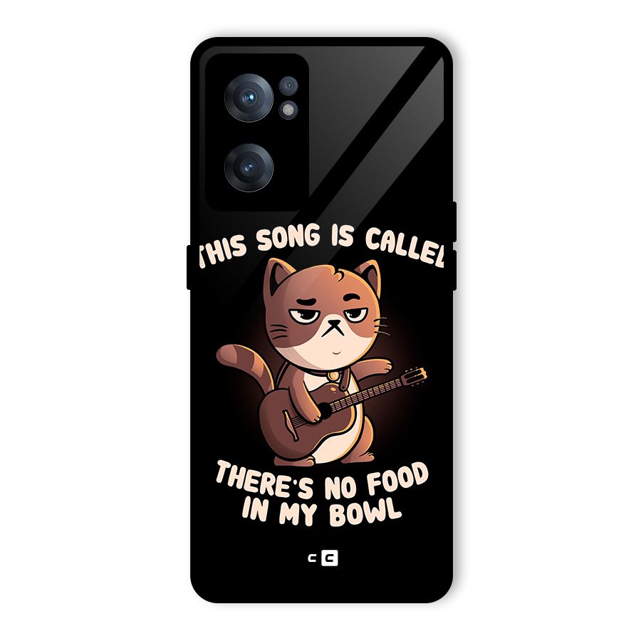 No Food in My Bowl Cat Glass Back Case for OnePlus Nord CE 2 5G