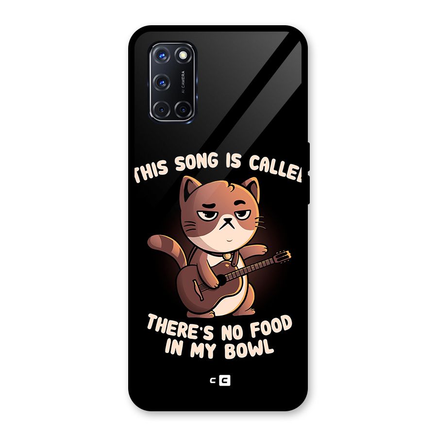 No Food in My Bowl Cat Glass Back Case for Oppo A52