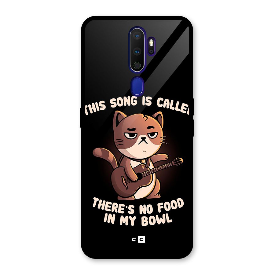 No Food in My Bowl Cat Glass Back Case for Oppo A9 (2020)