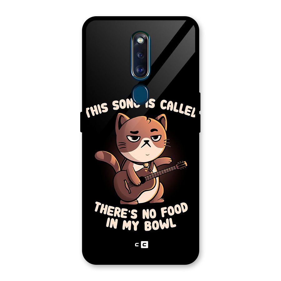 No Food in My Bowl Cat Glass Back Case for Oppo F11 Pro