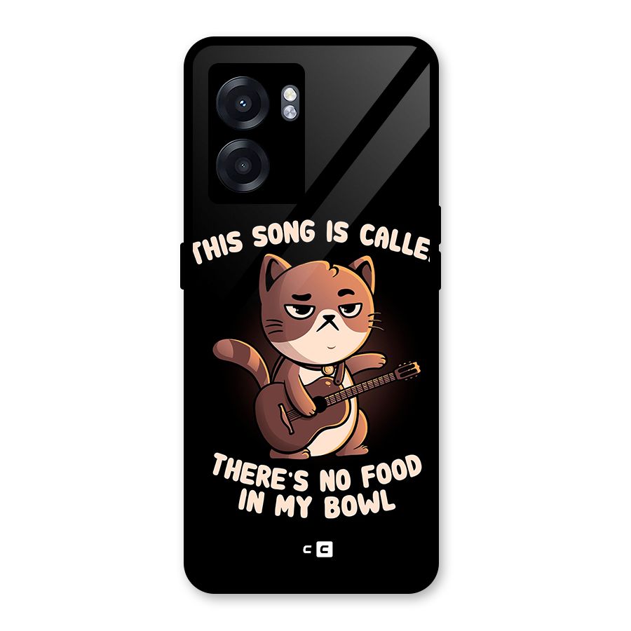 No Food in My Bowl Cat Glass Back Case for Oppo K10 (5G)