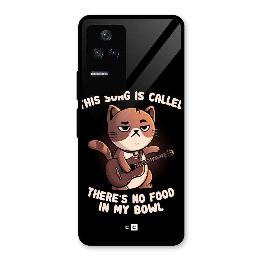 No Food in My Bowl Cat Glass Back Case for Poco F4 5G