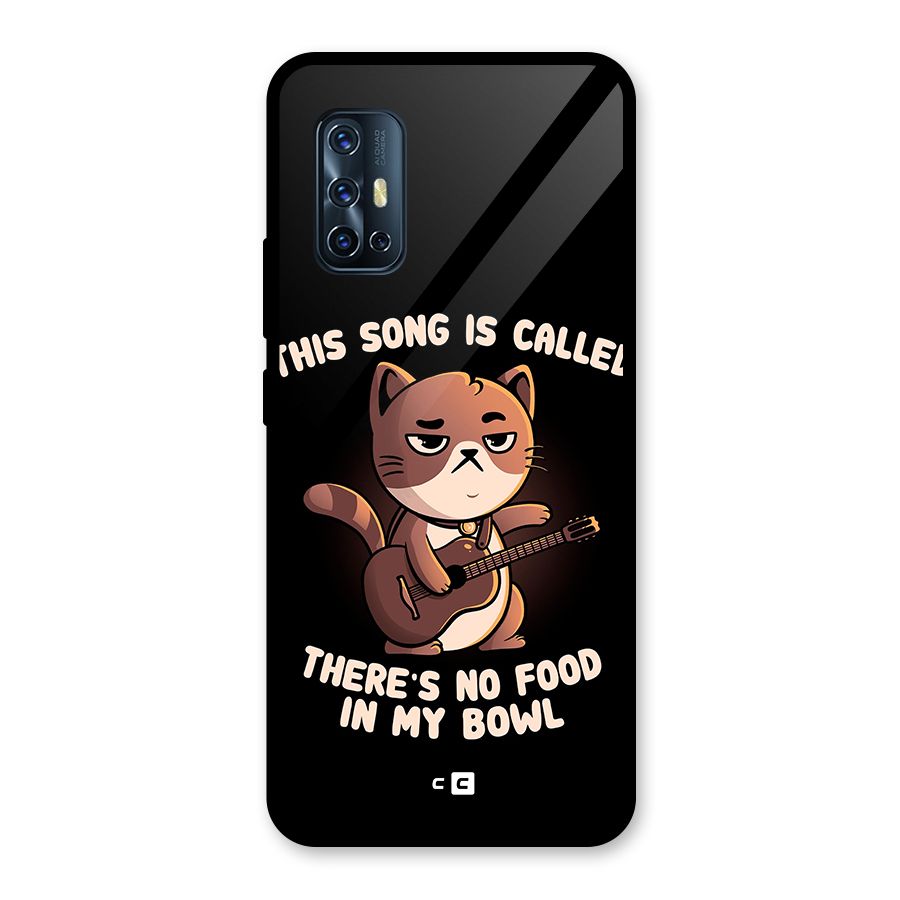 No Food in My Bowl Cat Glass Back Case for Vivo V17