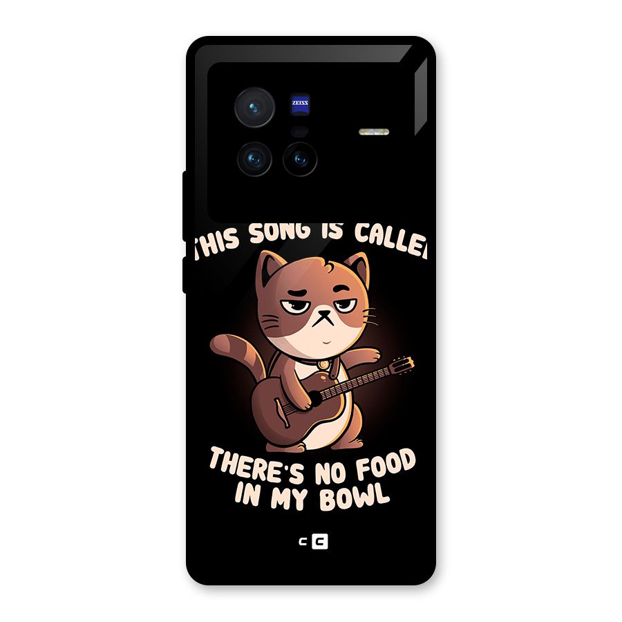 No Food in My Bowl Cat Glass Back Case for Vivo X80