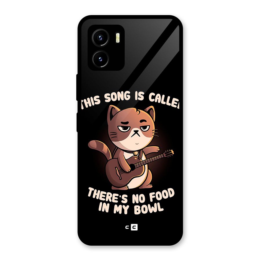 No Food in My Bowl Cat Glass Back Case for Vivo Y15s