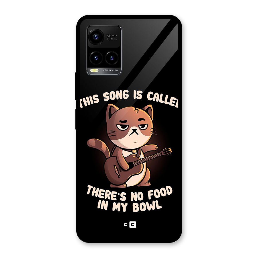 No Food in My Bowl Cat Glass Back Case for Vivo Y21T
