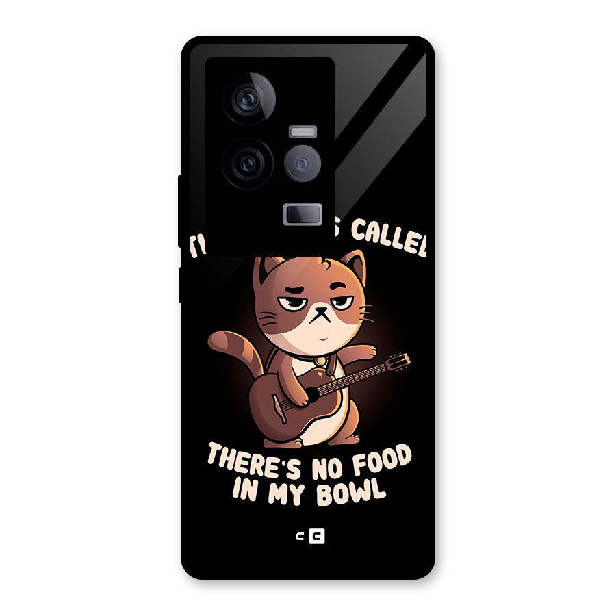 No Food in My Bowl Cat Glass Back Case for Vivo iQOO 11 5G