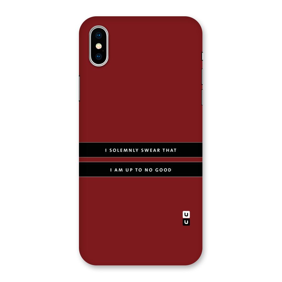 No Good Swear Back Case for iPhone X