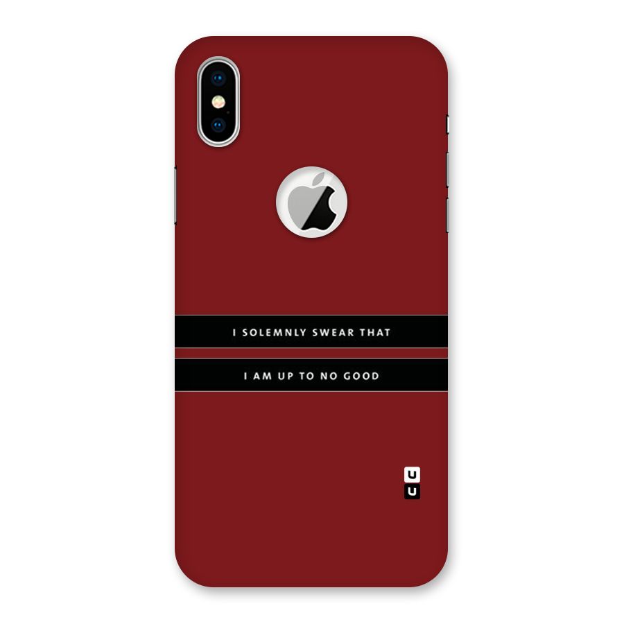 No Good Swear Back Case for iPhone XS Logo Cut