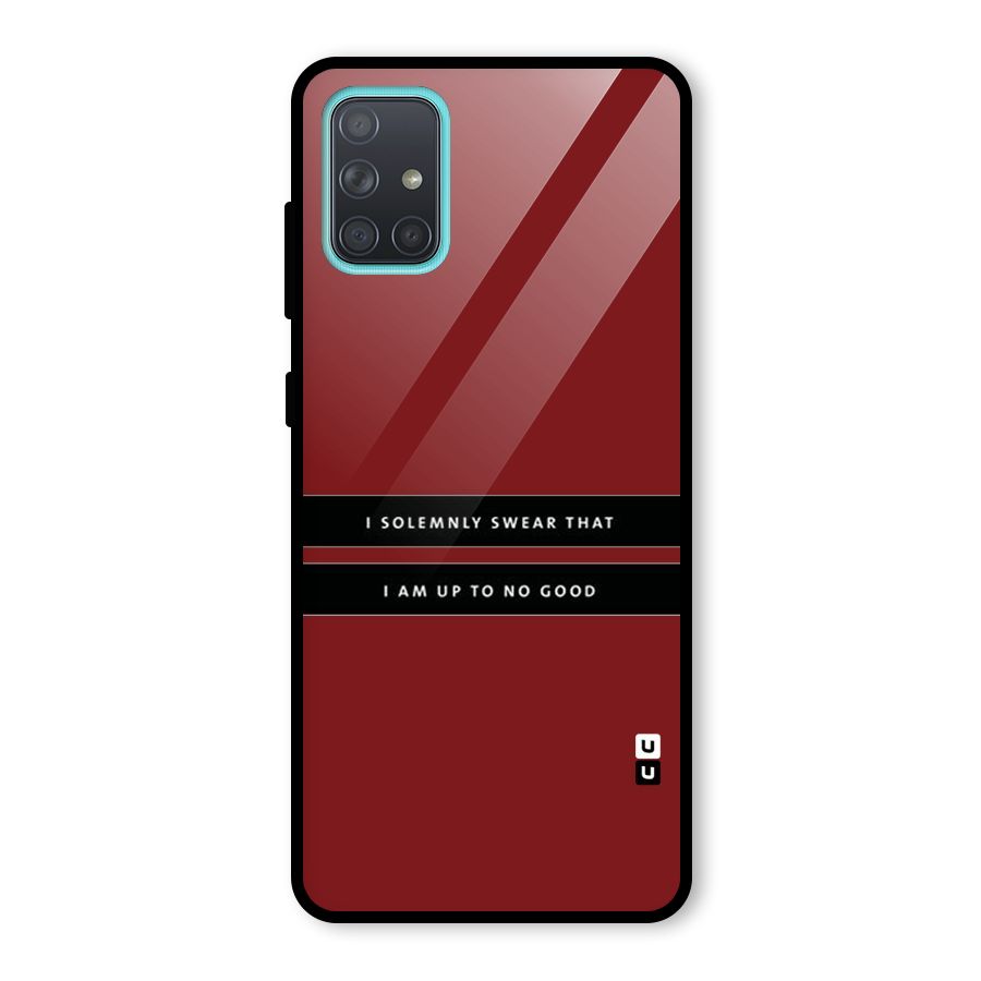 No Good Swear Glass Back Case for Galaxy A71