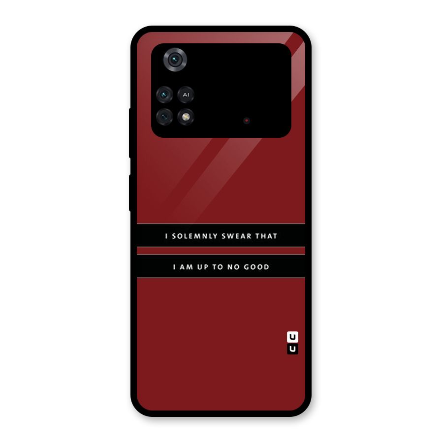 No Good Swear Glass Back Case for Poco M4 Pro 4G